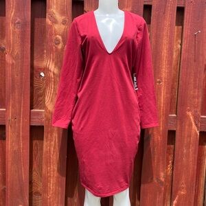 Express Burgundy Dress Size L